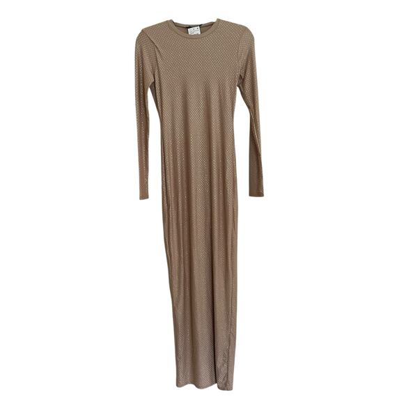 Good American Taupe Rhinestone Dress - Picture 2 of 11